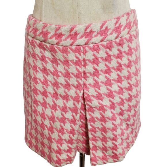 Paul & Joe Pink Houndstooth Mini Skirt - Picture 2 of 6